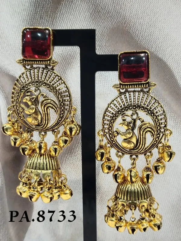 Gold_Alloy_Metal_Peacock_Dangler_Earrings_For_Women_-_Pack_of_2