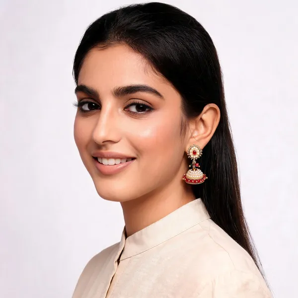 Red_Alloy_Metal_Kundan_Jhumka_Earrings_For_Women_-_Pack_of_2