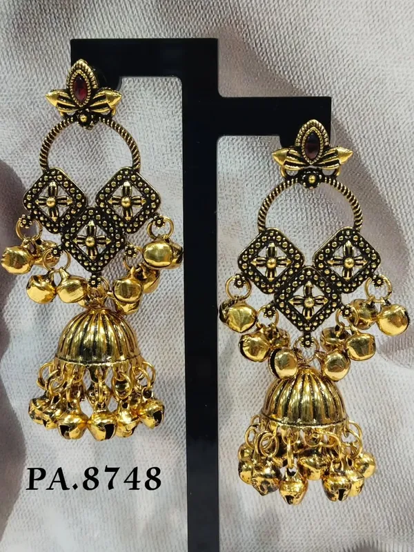 Gold_Alloy_Metal_Embellished_Jhumka_Earrings_For_Women_-_Pack_of_2
