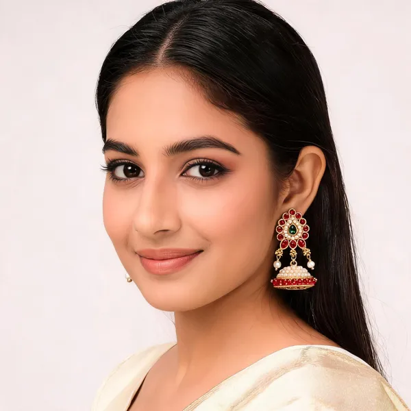 Red_Gold_Alloy_Metal_Kundan_Jhumka_Earrings_For_Women_-_Pack_of_2