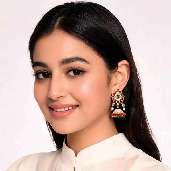 Red_Gold_Alloy_Metal_Kundan_Jhumka_Earrings_For_Women_-_Pack_of_2
