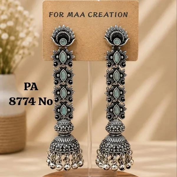 Silver_Alloy_Metal_Oxidised_Long_Jhumka_Earrings_For_Women_-_Pack_of_2