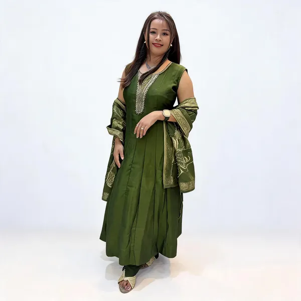 Green_Vichitra_Silk_Embroidered_Anarkali_Suit_Set_For_Women