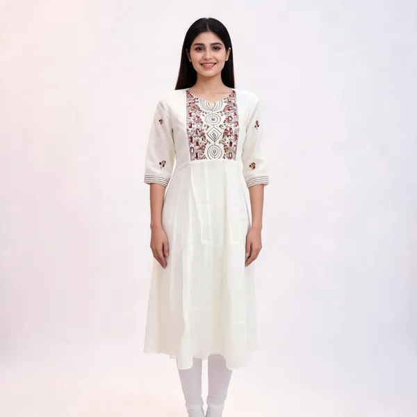White_Mul_Chanderi_Straight_Embroidered_Kurta_Set_For_Women