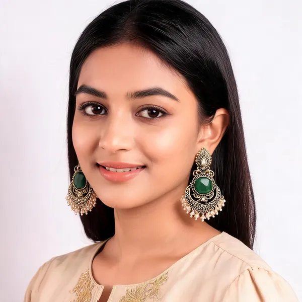 Green_Gold_Alloy_Metal_Jhumka_Earrings_For_Women_-_Pack_of_2