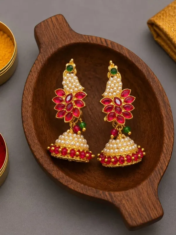 Gold_Alloy_Metal_Pearl_Embellished_Jhumka_Earrings_For_Women_-_Pack_of_2