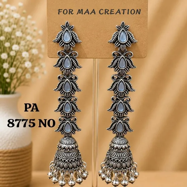 Silver_Alloy_Metal_Oxidised_Long_Jhumka_Earrings_For_Women_-_Pack_of_2