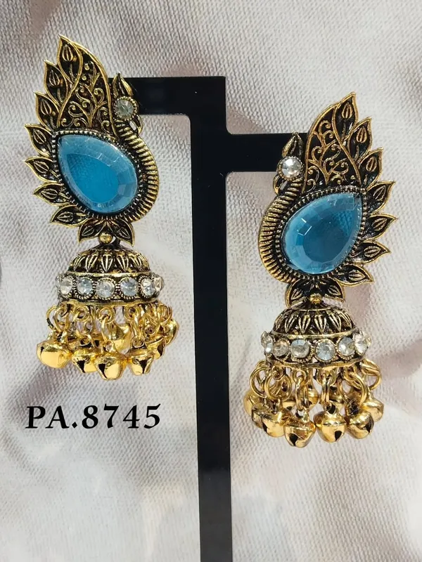 Blue_Gold_Alloy_Metal_Stone_Jhumka_Earrings_For_Women_-_Pack_of_2