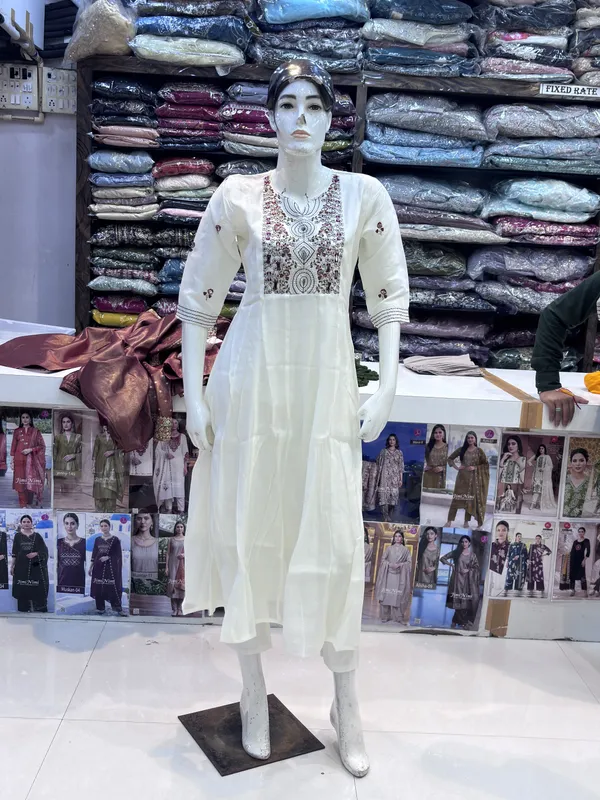 White_Mul_Chanderi_Straight_Embroidered_Kurta_Set_For_Women