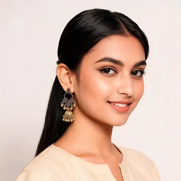 Gold_Alloy_Metal_Embellished_Jhumka_Earrings_For_Women_-_Pack_of_2