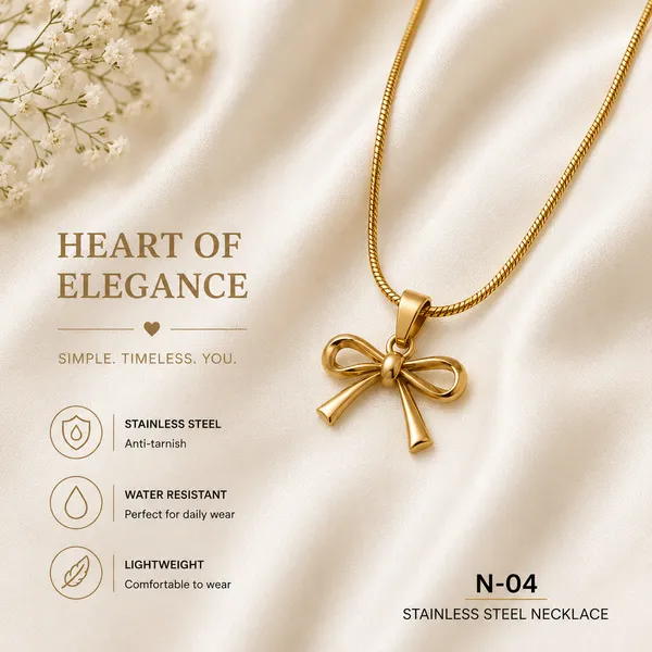 Gold_Stainless_Steel_Bow_Pendant_Necklace_For_Women_-_Pack_of_2