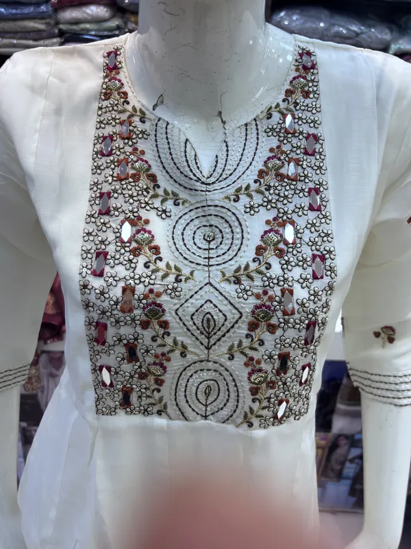 White_Mul_Chanderi_Straight_Embroidered_Kurta_Set_For_Women