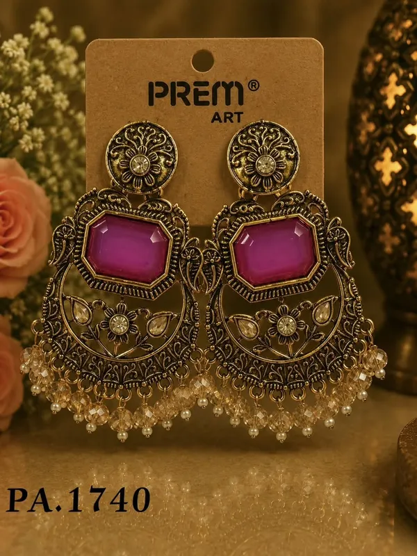 Purple_Silver_Alloy_Metal_Oxidised_Chandbali_Earrings_For_Women_-_Pack_of_2