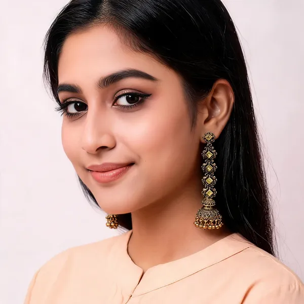 Gold_Alloy_Metal_Long_Jhumka_Earrings_For_Women_-_Pack_of_2