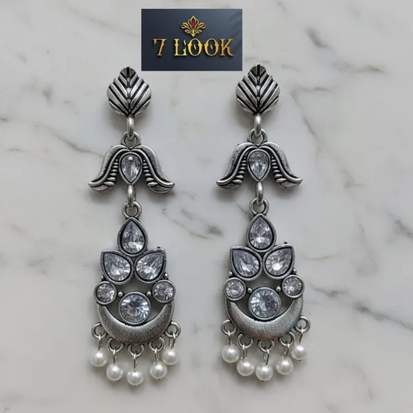Silver_Alloy_Metal_Stone_Embellished_Chandelier_Earrings_For_Women_-_Pack_of_2