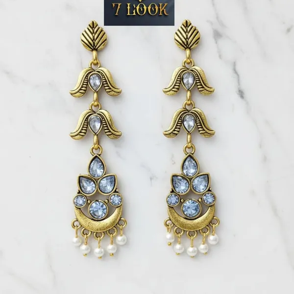 Gold_Alloy_Metal_Crystal_Chandelier_Earrings_For_Women_-_Pack_of_2