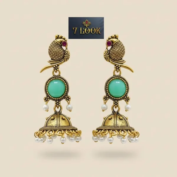 Gold_Alloy_Metal_Peacock_Jhumka_Earrings_For_Women_-_Pack_of_2