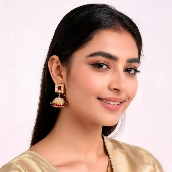 Red_Gold_Alloy_Metal_Pearl_Jhumka_Earrings_For_Women_-_Pack_of_2