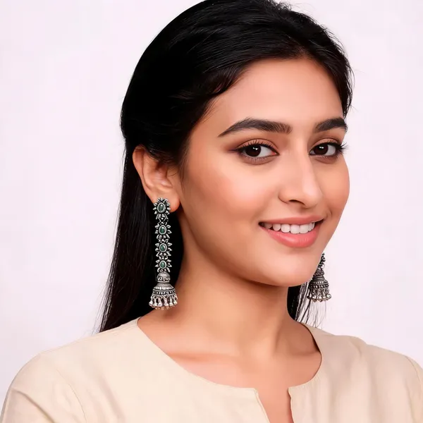 Silver_Alloy_Metal_Long_Jhumka_Earrings_For_Women_-_Pack_of_2