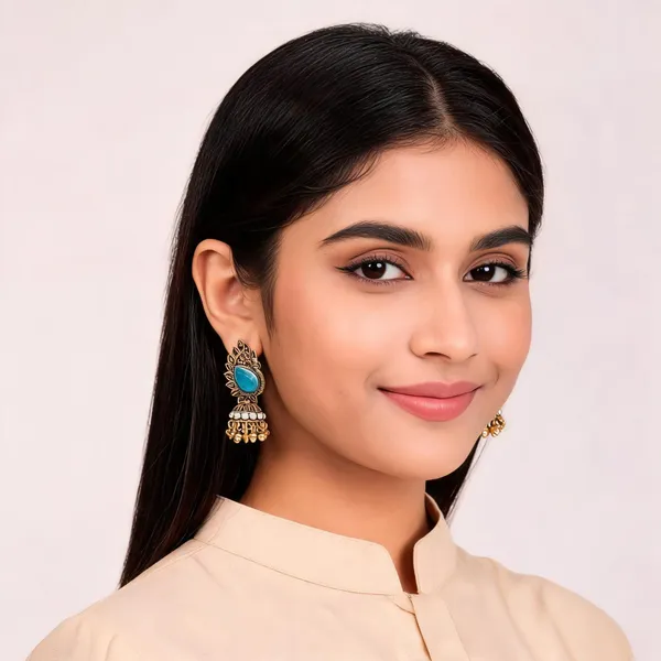 Blue_Gold_Alloy_Metal_Stone_Jhumka_Earrings_For_Women_-_Pack_of_2