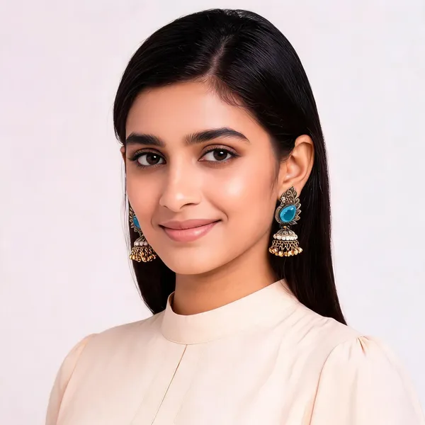 Blue_Gold_Alloy_Metal_Stone_Jhumka_Earrings_For_Women_-_Pack_of_2
