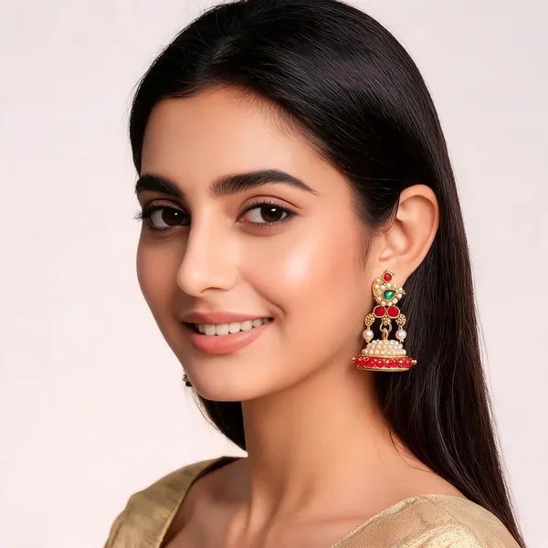 Gold_Alloy_Metal_Pearl_Jhumka_Earrings_For_Women_-_Pack_of_2