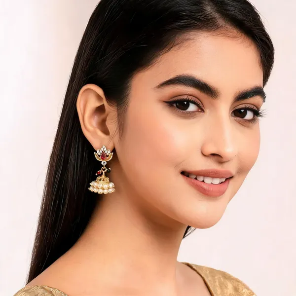 Gold_Alloy_Metal_Kundan_Pearl_Jhumka_Earrings_For_Women_-_Pack_of_2