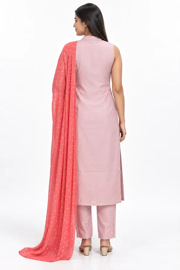 Pink_Chanderi_Floral_Butta_Embroidered_Kurta_Set_for_Women_–_Sleeveless_(Sleeves_Included)