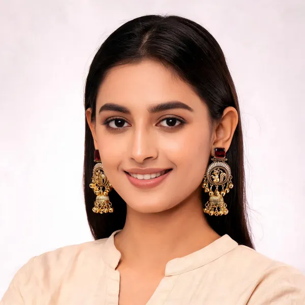 Gold_Alloy_Metal_Peacock_Dangler_Earrings_For_Women_-_Pack_of_2