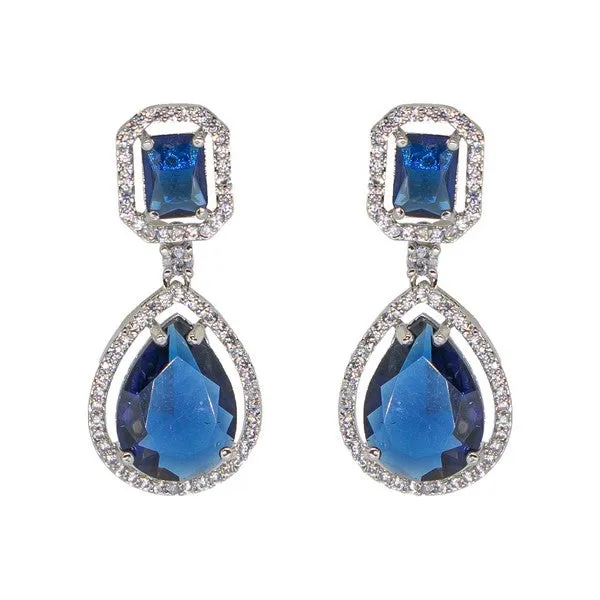 City_Girl_Brass_American_Diamond_Rhodium_Plated_Petal_Glow_Tops_Blue