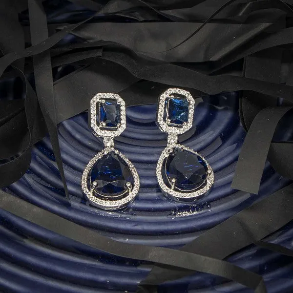 City_Girl_Brass_American_Diamond_Rhodium_Plated_Petal_Glow_Tops_Blue