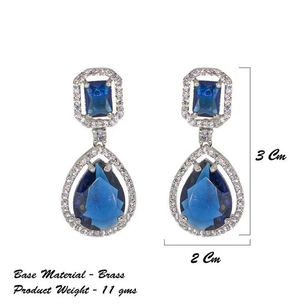 City_Girl_Brass_American_Diamond_Rhodium_Plated_Petal_Glow_Tops_Blue