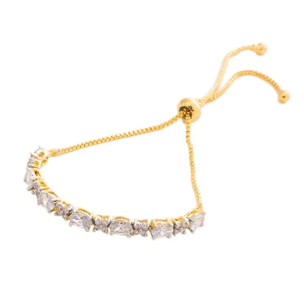 City_Girl_Ad_Brass_Gold_Plated_Traditional_Bridal_Bracelet_With_Adjustable_Chain_Free_Size_Gold