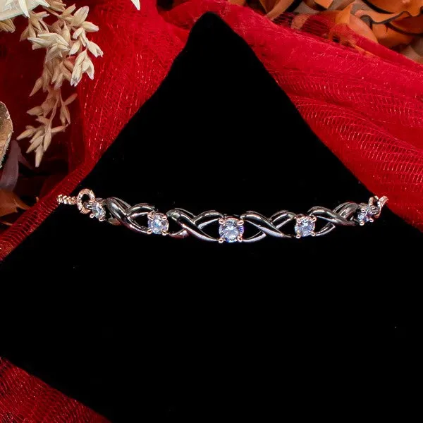 City_Girl_Ad_Brass_Black_Rose_Plated_Bracelet_With_Adjustable_Chain_Free_Size_Black_Rose