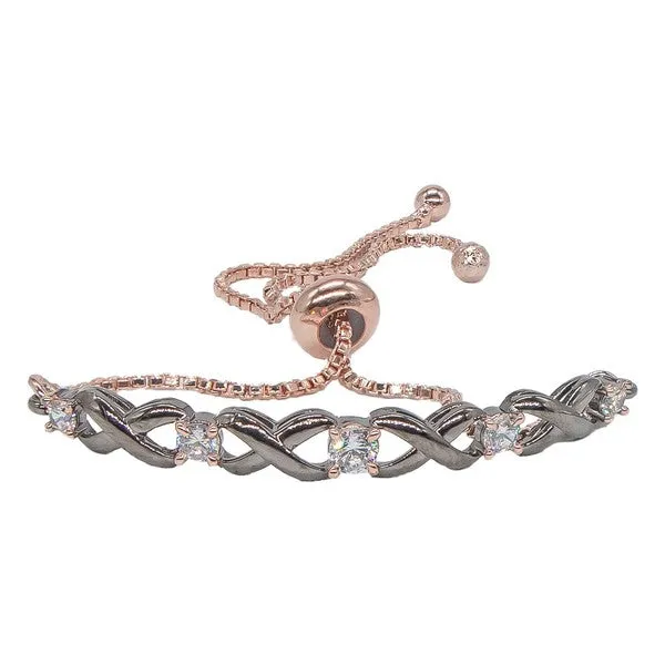 City_Girl_Ad_Brass_Black_Rose_Plated_Bracelet_With_Adjustable_Chain_Free_Size_Black_Rose