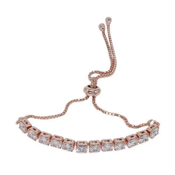 City_Girl_Ad_Brass_Rhodium_Plated_Bracelet_Elegant_Linked_Adjustable_Chain_Silver