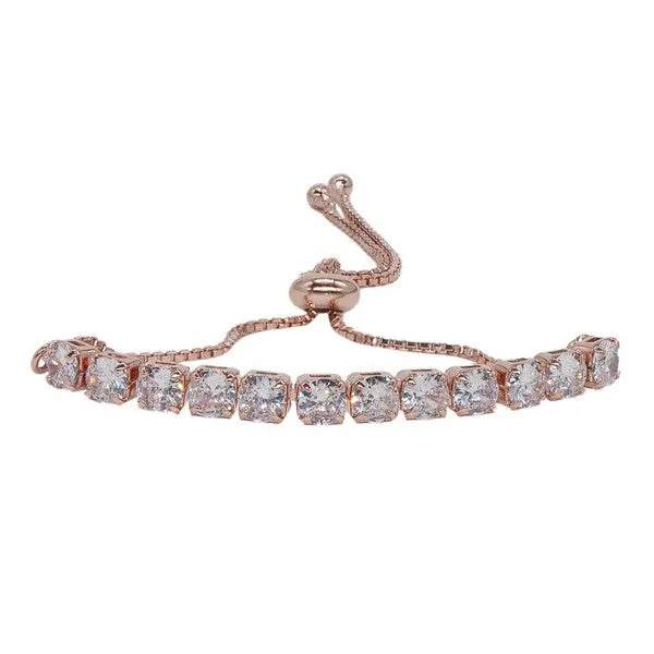 City_Girl_Ad_Brass_Rhodium_Plated_Bracelet_Elegant_Linked_Adjustable_Chain_Silver