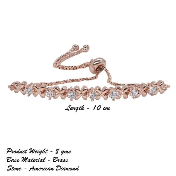 City_Girl_Ad_Brass_Rhodium_Plated_Bracelet_Classic_Stone_Studded_Adjustable_Chain_Silver