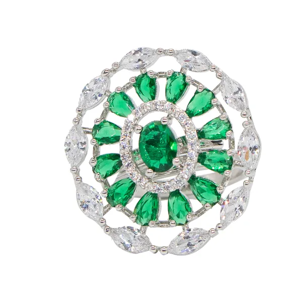 City_Girl_Brass_Green_Cz_Stone_Studded_Rhodium_Plated_Cocktail_Finge_Green_Round_Ring_Free_Size_Default_Title