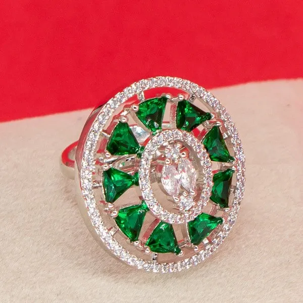 City_Girl_Brass_Green_Cz_Stone_Studded_Rhodium_Plated_Cocktail_Finge_Green_Ova_Ring_Free_Size_Default_Title