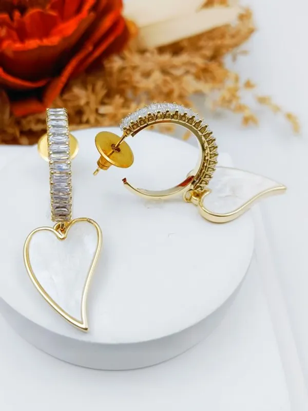 City_Girl_Cz_Stone_Mother_Of_Pearl_Stainless_Steel_Anti_Tarnish_Western_Earring_Halo_Design_Silver