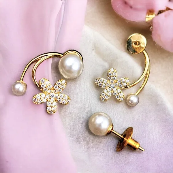 Silver_Leaf_Grace_Cz_Stone_Stainless_Steel_Earrings_Gold