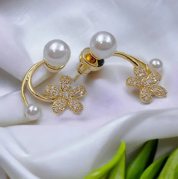 Silver_Leaf_Grace_Cz_Stone_Stainless_Steel_Earrings_Gold