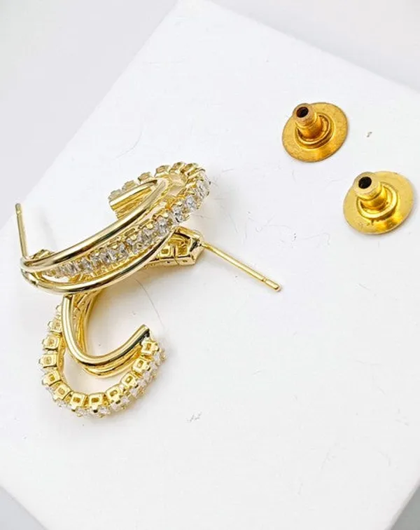 Golden_Glow_Hoop_Cz_Stone_Stainless_Steel_Earrings_Silver