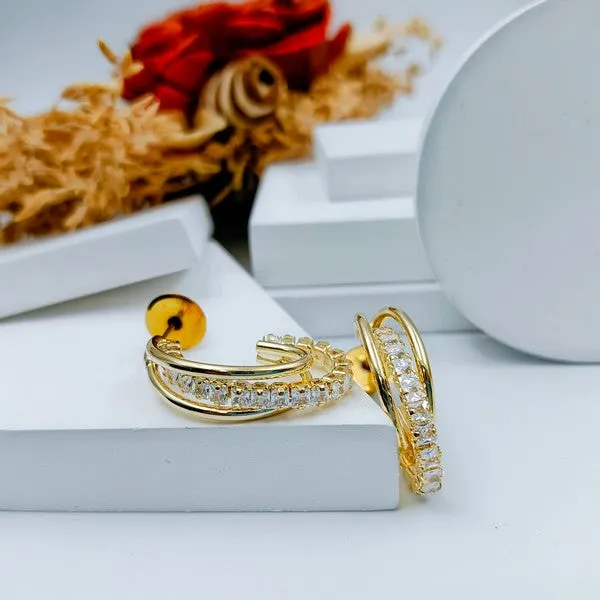 Golden_Glow_Hoop_Cz_Stone_Stainless_Steel_Earrings_Silver