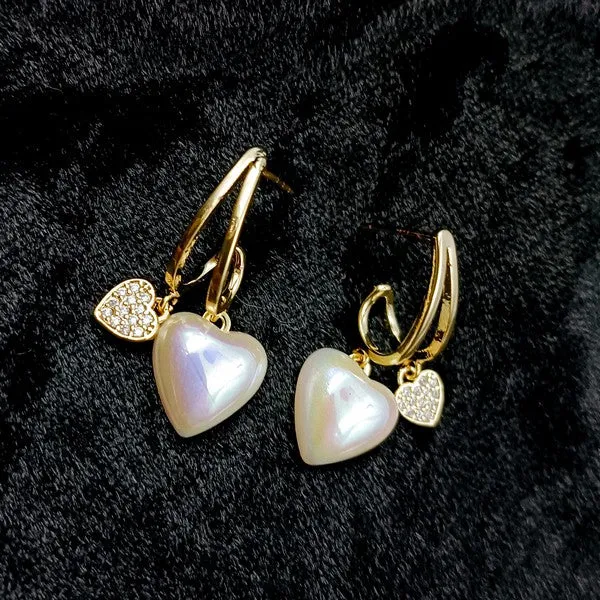 City_Girl_Cz_Stone_Mother_Of_Pearl_Stainless_Steel_Anti_Tarnish_Western_Earring_Gold