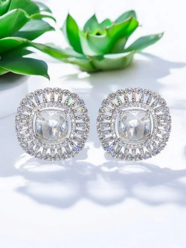 City_Girl_American_Diamond_Rhodium_Plated_Cz_Stones_Stud_Spiral_Earrings_For_Women_And_Girls_Silver