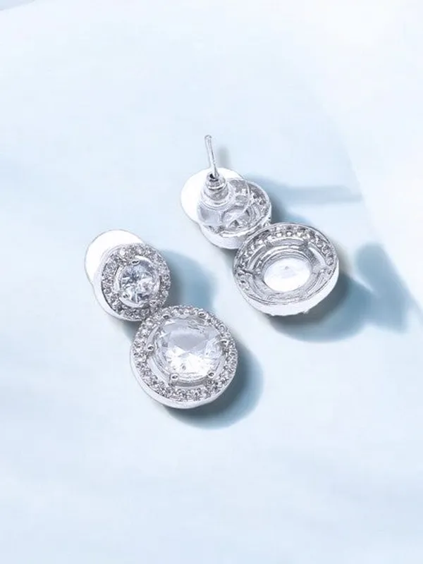 City_Girl_Ad_Rhodium_Plated_Cz_Stone_Stud_Earrings_For_Women_And_Girls_Silver