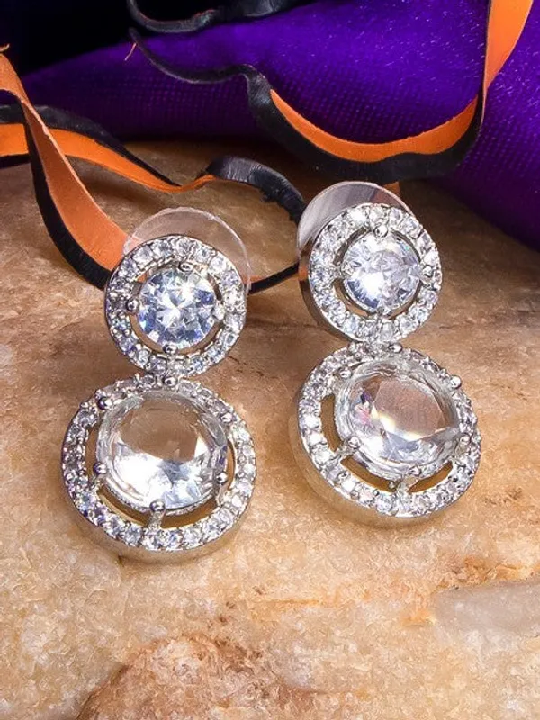 City_Girl_Ad_Rhodium_Plated_Cz_Stone_Stud_Earrings_For_Women_And_Girls_Silver