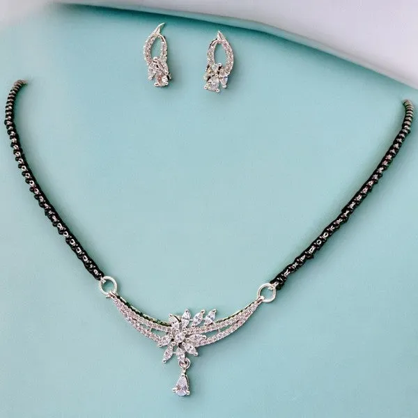 City_Girl_Ad_Rhodium_Plated_Regal_Charm_Mangalsutra_Set_With_Earrings_Chain_For_Women_Girls_Silver